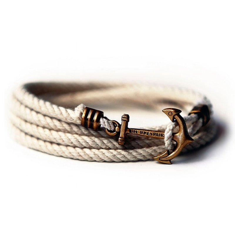 美国 Kiel James Patrick 手工制作 Atlantic Whalers手环 - 手链/手环 - 棉．麻 白色