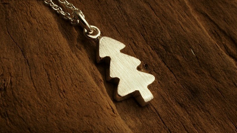 OldNew Lady圣诞限量版。手工纯银项炼“圣诞树”只有一个! - 项链 - 宝石 白色