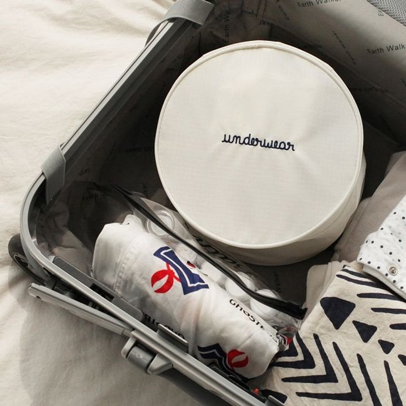 Dessin x 2NUL-轻旅内衣收纳圆包-质感白,TNL84079 - 收纳用品 - 塑料 白色