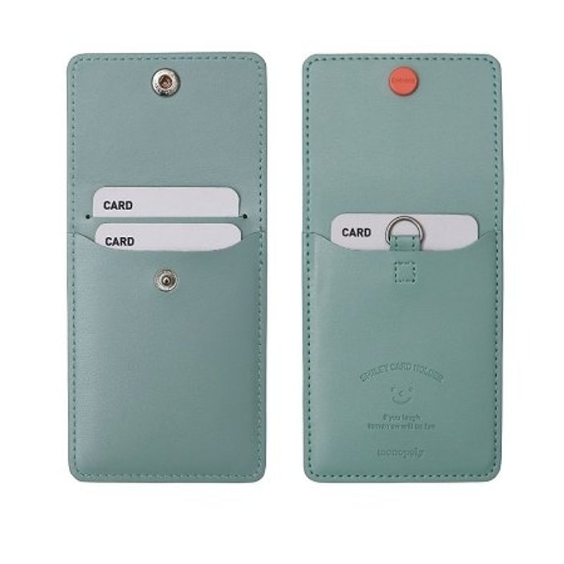 Dessin x Monopoly-微笑皮革证件票卡夹(附颈背带)-天空蓝,MPL20620 - 证件套/卡套 - 其他材质 蓝色