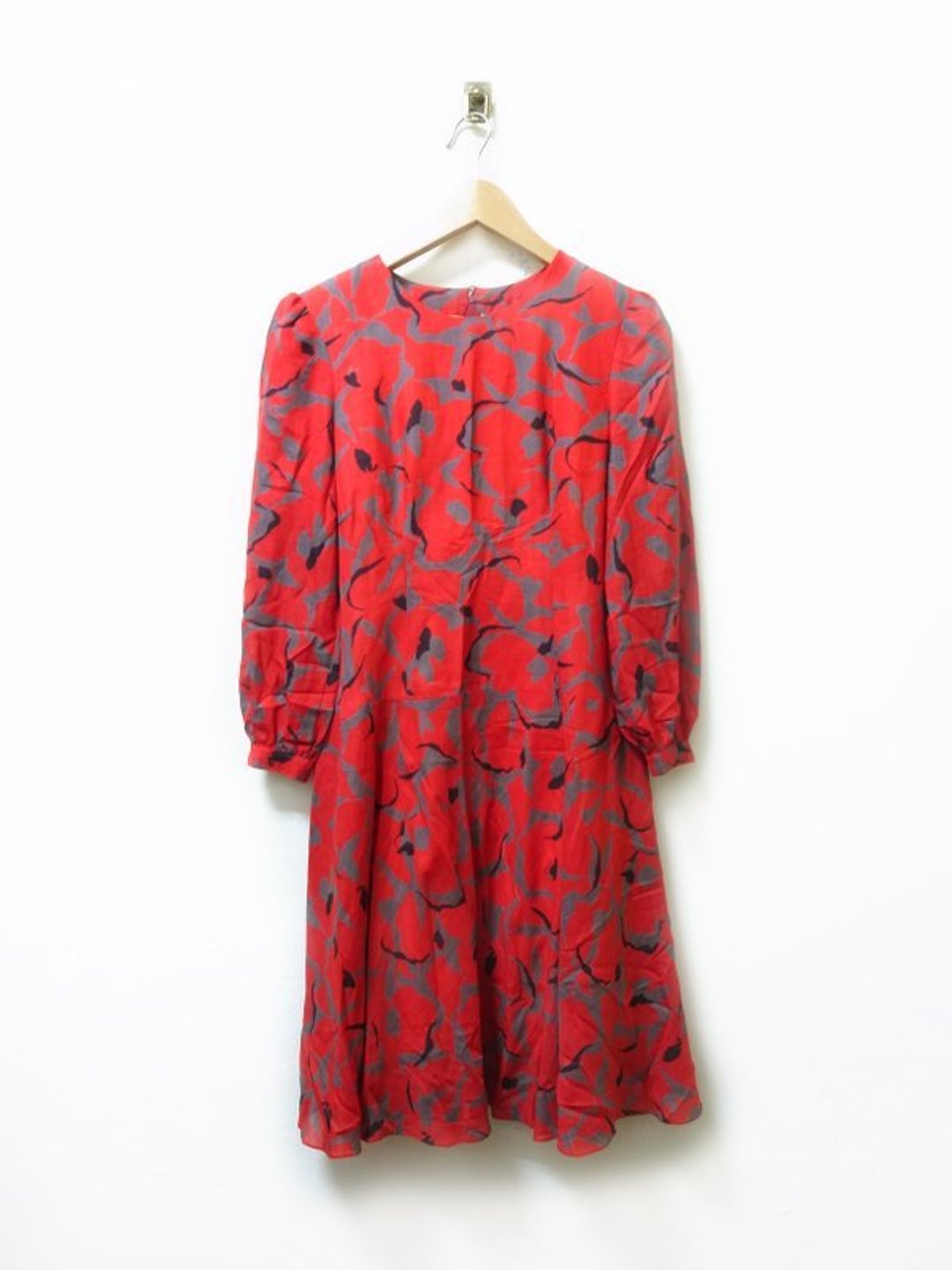 红灰黑裂纹 果冻扣 洋装 古着 - 洋装/连衣裙 - 其他材质 红色