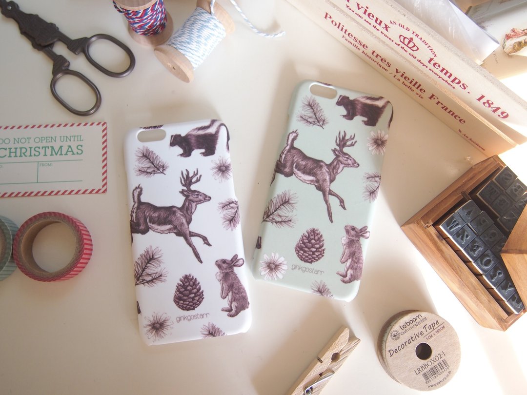 :: 圣诞礼物 :: 森林里的动物们 手机壳 iPhone 6/6s - 手机壳/手机套 - 塑料 白色