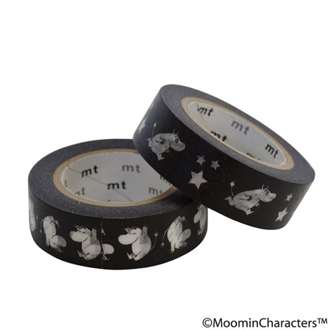 Moomin MT Deco 限定纸胶带组（2卷一组） - 纸胶带 - 纸 黑色