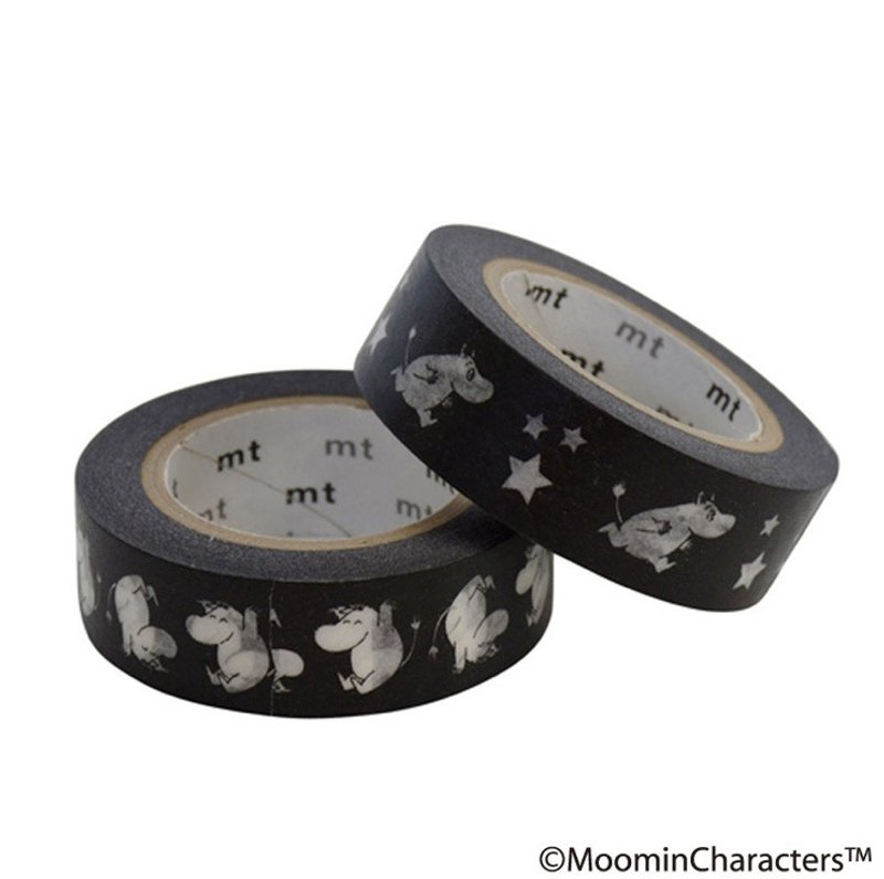 Moomin MT Deco 限定纸胶带组（2卷一组） - 纸胶带 - 纸 黑色