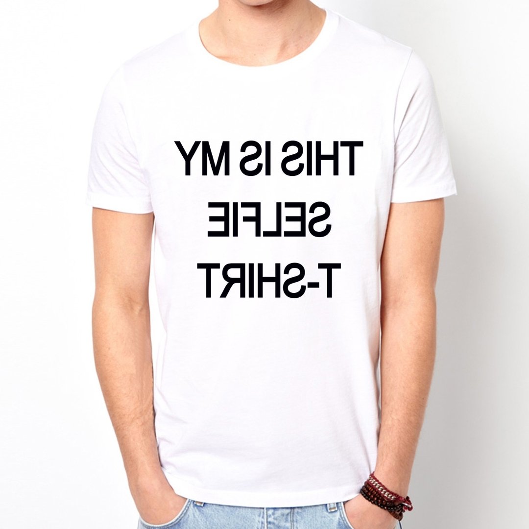 This is My Selfie Tshirt短袖T恤-2色 这是我的自拍专用t恤 文字 设计 文青 - 男装上衣/T 恤 - 其他材质 多色