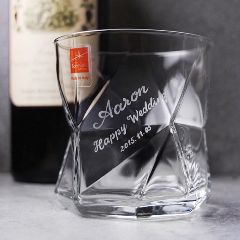 定制化礼物330cc【可刻字的几何杯】意大利几何建筑钻石 定制化 - 酒杯/酒器 - 玻璃 白色