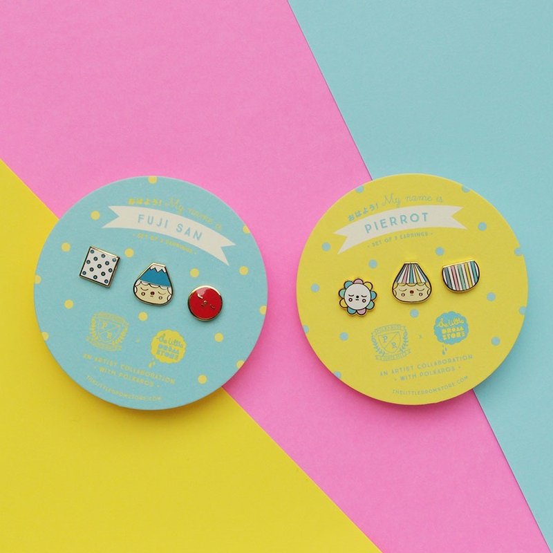 POLKAROS 珐琅釉彩耳环组 - 耳环/耳夹 - 其他金属 