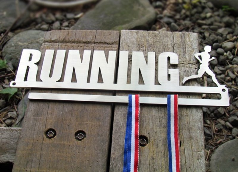 ＊精要、美丽＊奖牌陈列架，奖牌架，30cm宽适合灵活空间规划奖牌悬挂架，马拉松、单车铁人、路跑 - 其他 - 其他金属 银色