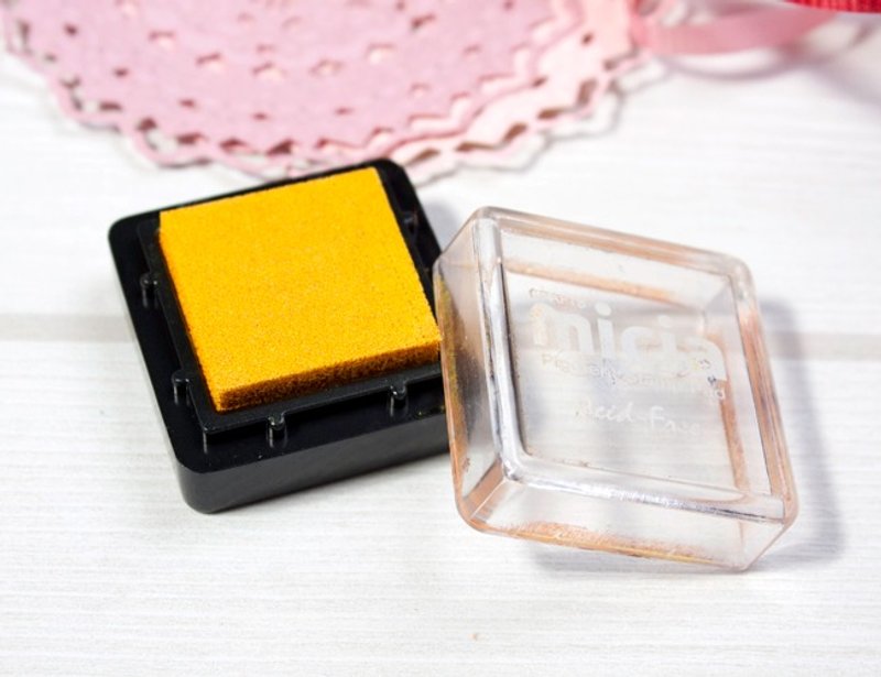 小印台-橘黄色 - 印章/印台 - 其他材质 