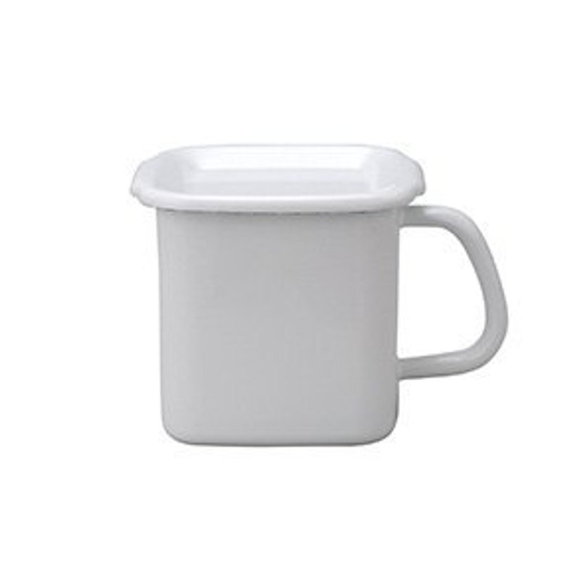 日本 野田珐琅 珐琅角型把手储物盒（付珐琅盖） - 厨房用具 - 其他金属 