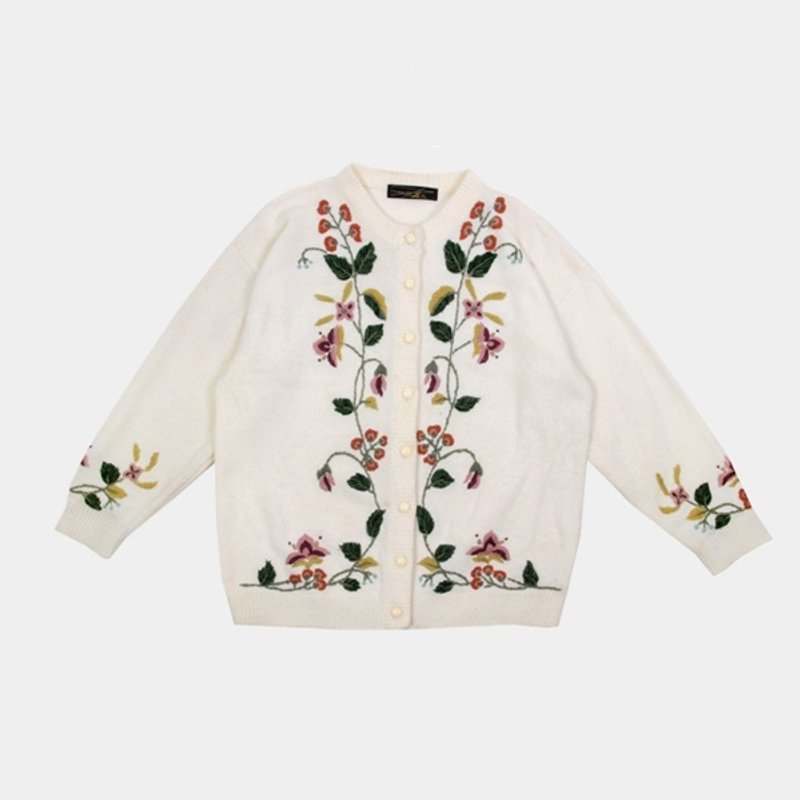 │moderato│绿野仙踪刺绣花卉针织毛衣外套/可爱.森林系.复古女孩.伦敦男孩.文艺青年.个性男朋友 - 女装针织衫/毛衣 - 其他材质 多色