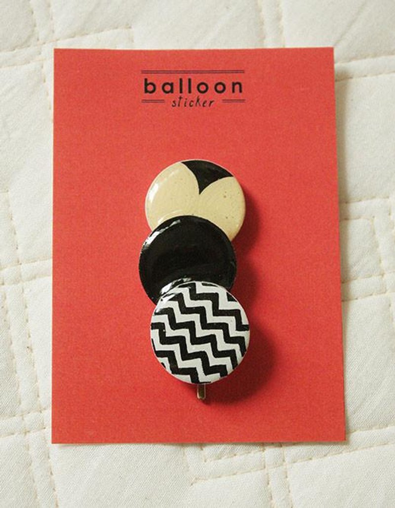 复古风格发夹 - 发饰 - 压克力 黑色