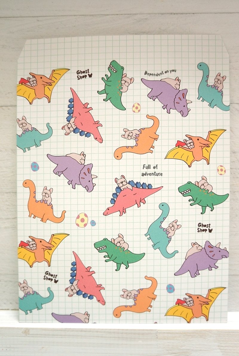 (售完)法斗包装信封袋-大(每包6入）- 法斗侏罗纪 - 包装材料 - 纸 白色