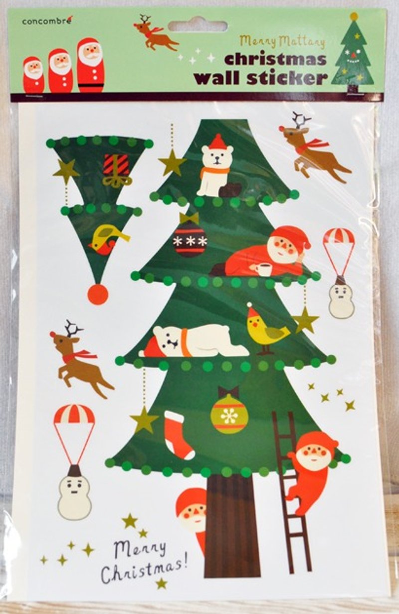 【日本Decole】圣诞限量款 圣诞壁贴 / 玻璃贴（圣诞树） - 墙贴/壁贴 - 塑料 绿色