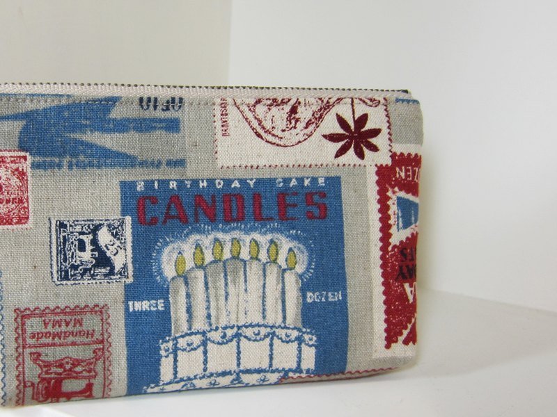 复古商标图案随身拉链包 - 零钱包 - 其他材质 