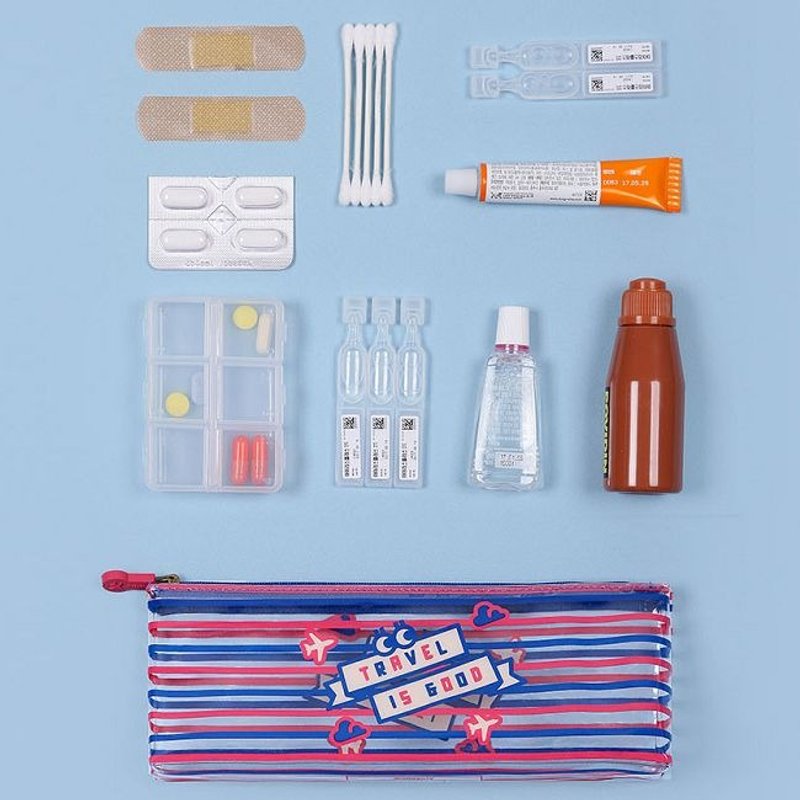 Dessin x MPL.Design-欢乐星盥洗拉链包S-粉乐星,MPL25632 - 化妆包/杂物包 - 塑料 粉红色