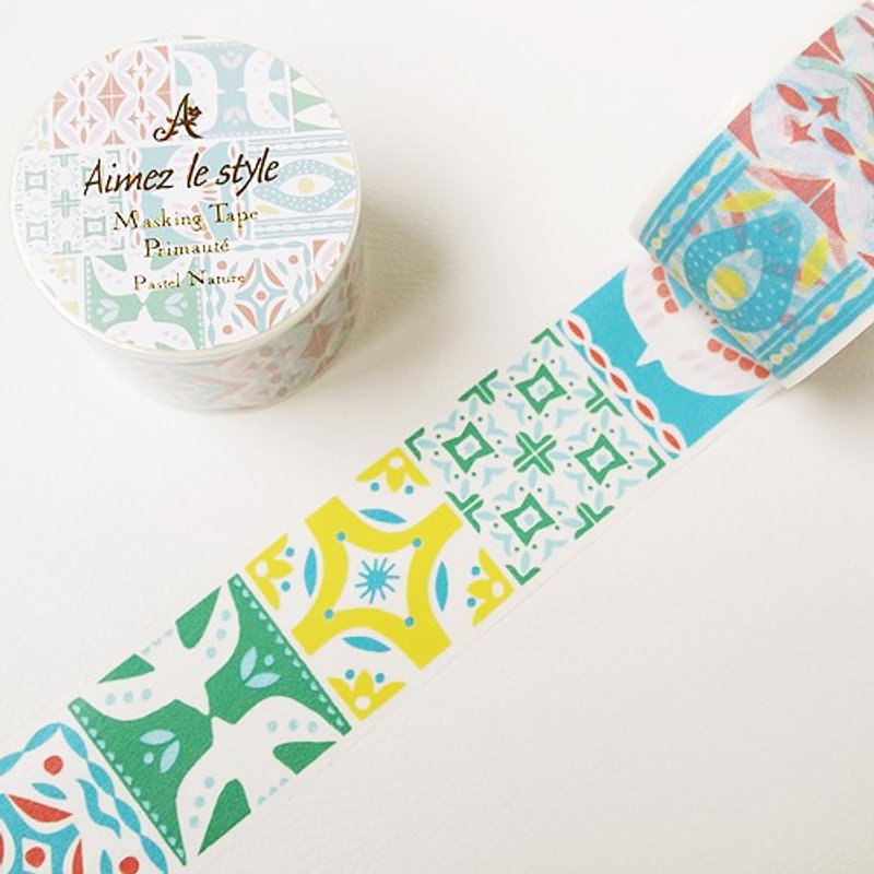 Aimez le style 38mm和纸胶带 (04925 自然图腾) - 纸胶带 - 纸 多色