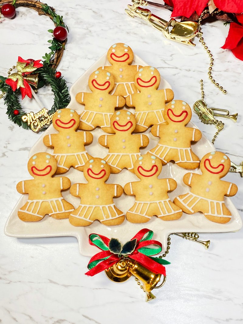 姜饼人饼干 肉桂/巧克力/原味三选一 定制名字or缎带包装 二选一 - 手工饼干 - 新鲜食材 咖啡色