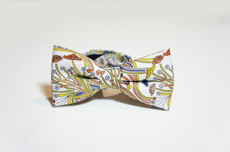 Stone as chic 春季花草啾啾 领结 bow Tie - 领带/领带夹 - 其他材质 橘色