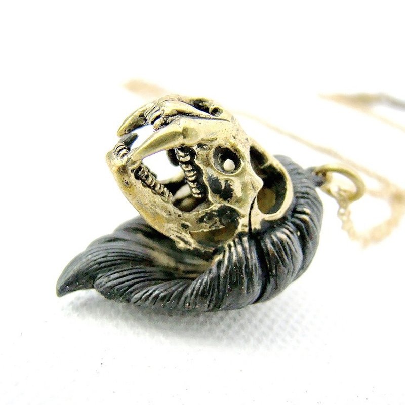 Zodiac pendant Lion skull is for Leo - 项链 - 其他金属 