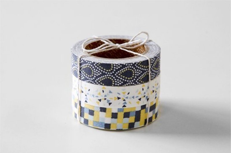 Dailylike fabric tape 北欧风布胶带(三入) 43-twilight,E2D54197 - 纸胶带 - 其他材质 蓝色