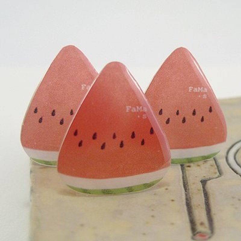 经典热销 FaMa's Pick吉他弹片 夏天忘记吃西瓜 - 吉他配件 - 塑料 红色