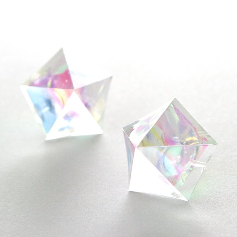 Pentagon earrings (Wonder 12mm) - 耳环/耳夹 - 其他材质 多色