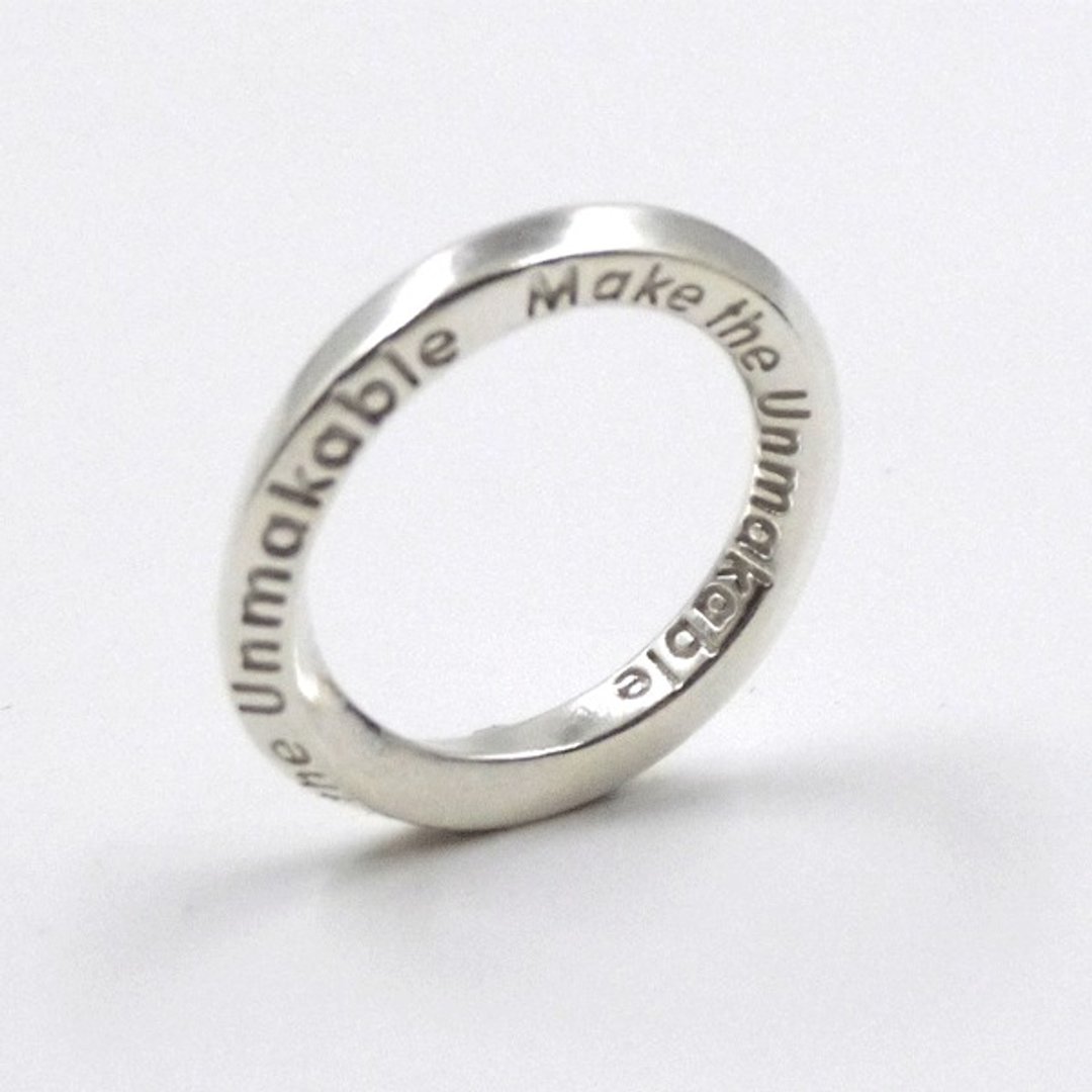定制化饰物戒指  - 三维打印 x Infinity Ring x 个人化 - 戒指 - 其他金属 白色