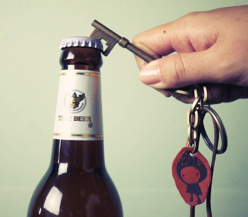 layoo 来哟│开罐器钥匙圈项链 - 项链 - 其他金属 咖啡色