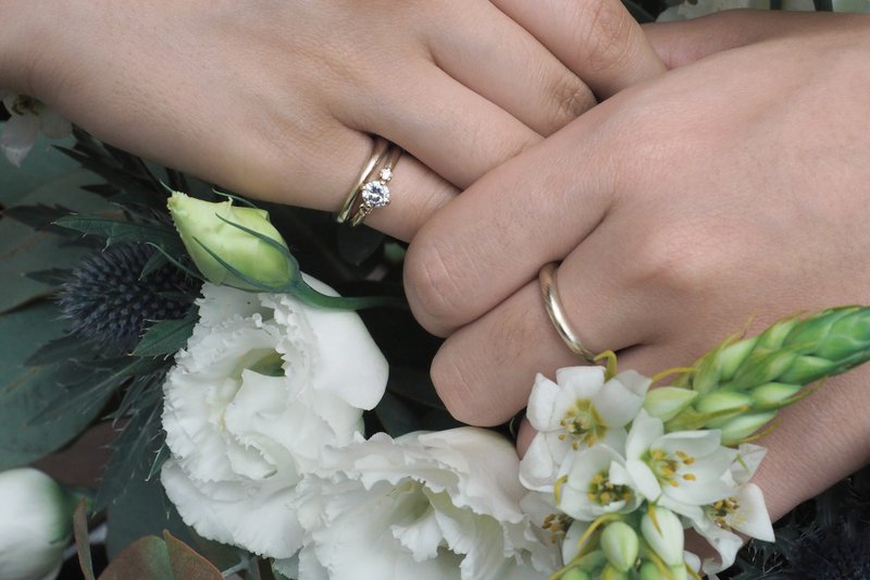 木目金Mokume Gane【闪耀 SHINE】对戒 - 对戒 - 其他金属 