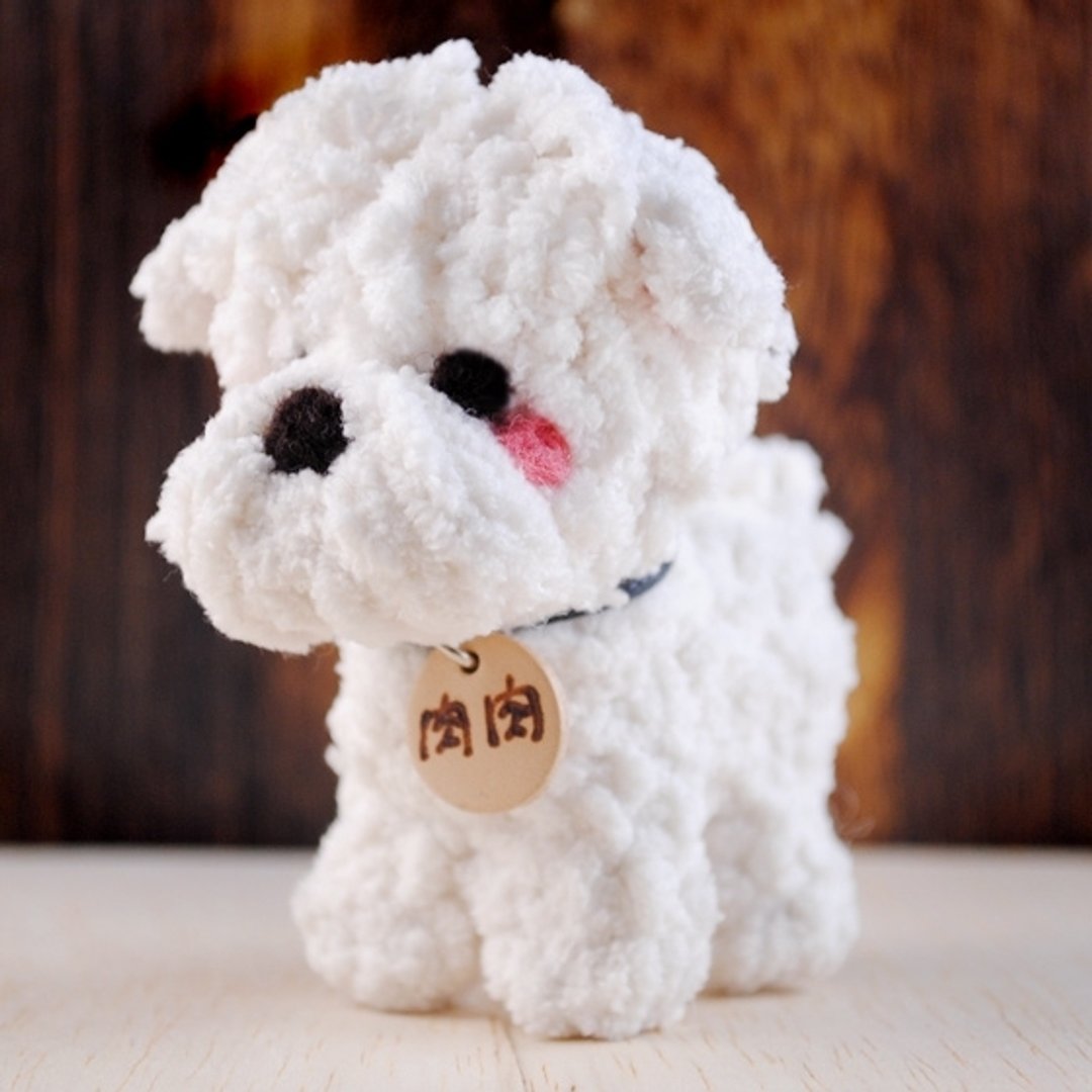 10cm 宠物分身【feiwa霏娃手作】 短毛马尔济斯 宠物公仔 (欢迎订做你的狗) - 其他 - 其他材质 白色