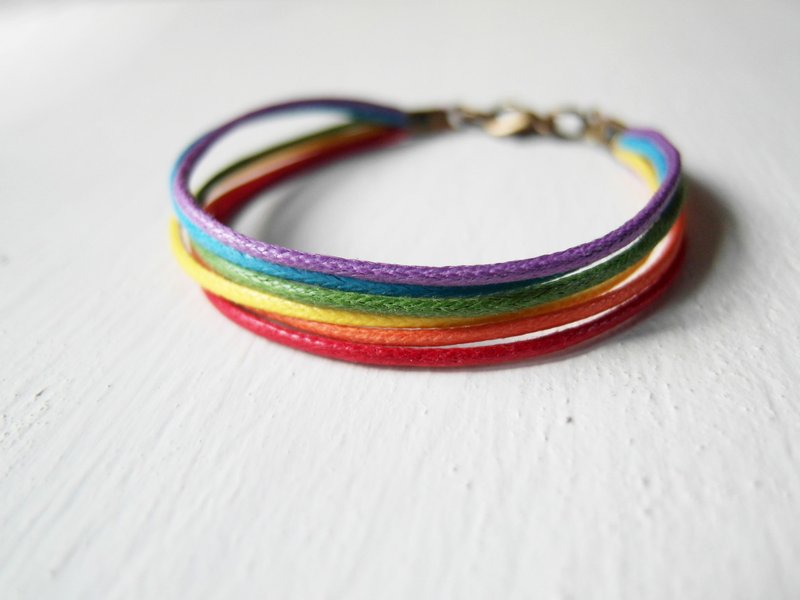 彩虹 / 手工编织手环 - 手链/手环 - 其他材质 多色