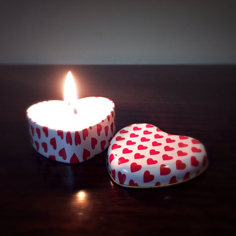 心心精油大豆蜡烛_苦橙叶(红) - 香薰/精油/线香 - 植物．花 白色