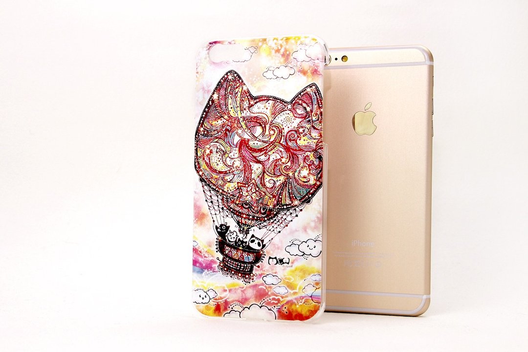 好喵-猫咪热气球/iPhone6 Plus 轻透机壳 - 其他 - 塑料 