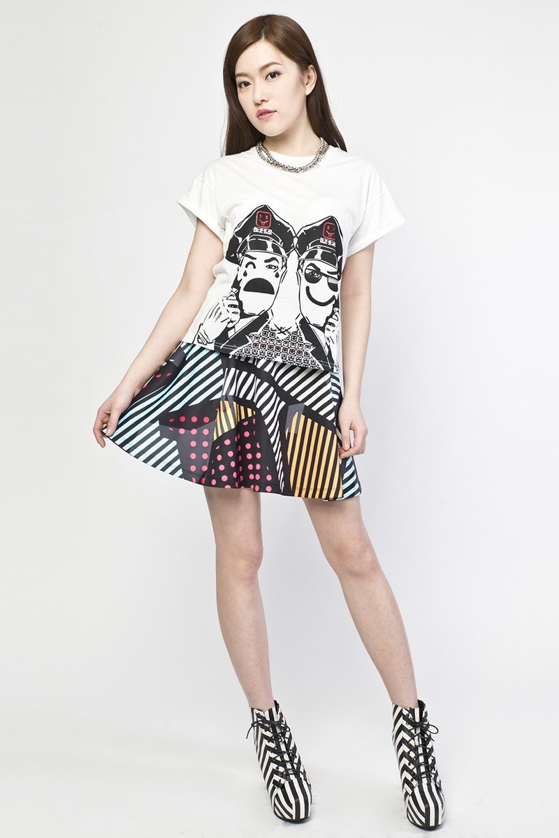 闪灿亮灯小短裙 - 裙子 - 其他材质 多色