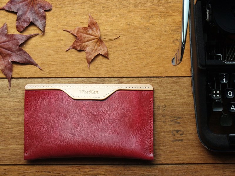 iPhone Xs Max / 8 plus- Lord Red 真皮手机套/存折套(定制刻印) - 手机壳/手机套 - 真皮 红色