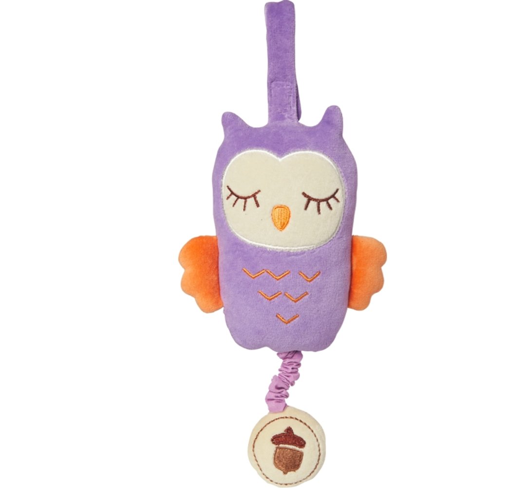 美国MyNatural Owl Musical猫头鹰音乐拉铃-粉紫 - 玩具/玩偶 - 棉 紫色