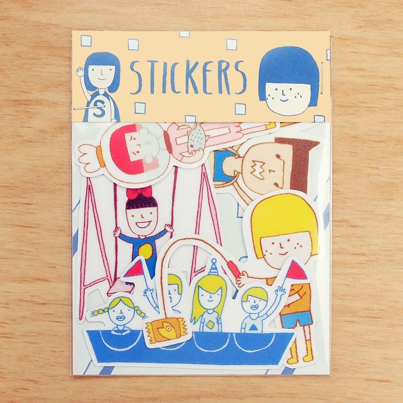 右手超人中贴纸 / 第7组 - 贴纸 - 纸 橘色