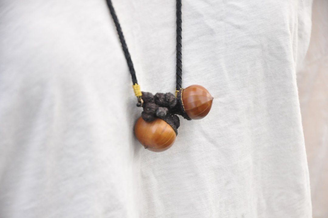 ∥Cheng Jewelry∥A / Ω 冬 大叶石栎1号 铜坠链 ONLY ONE仅一件 - 项链 - 其他金属 咖啡色