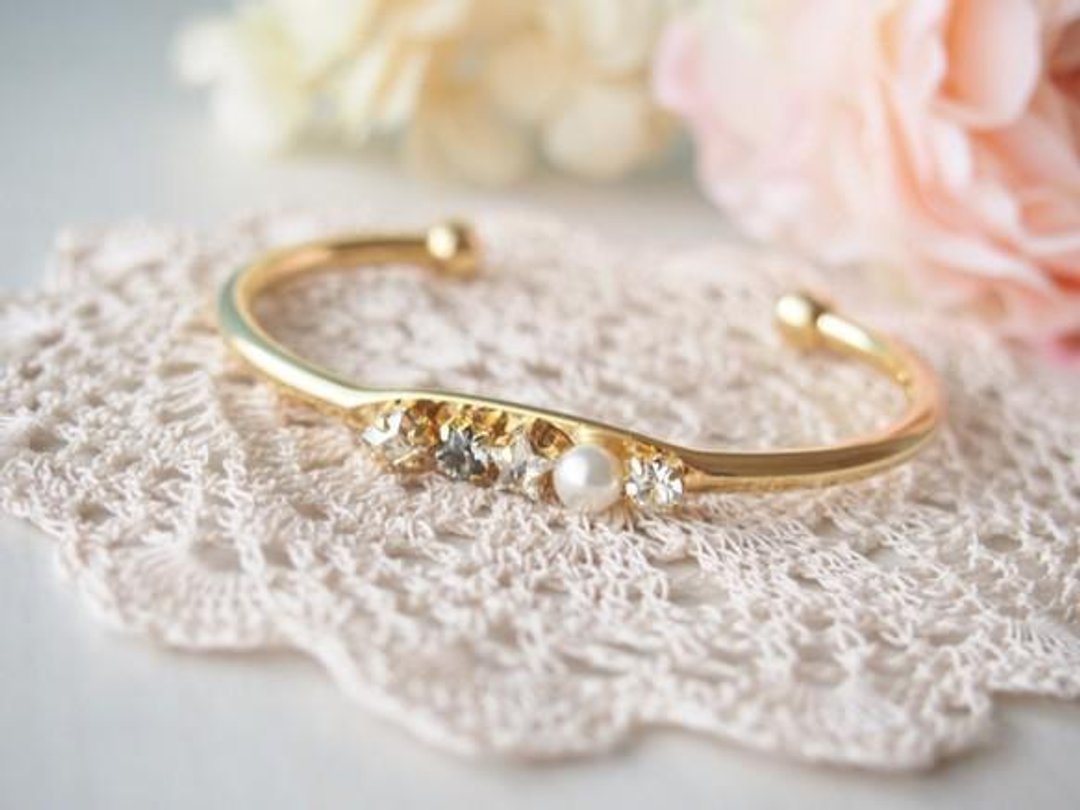 Swarovski bangle - 手链/手环 - 其他金属 