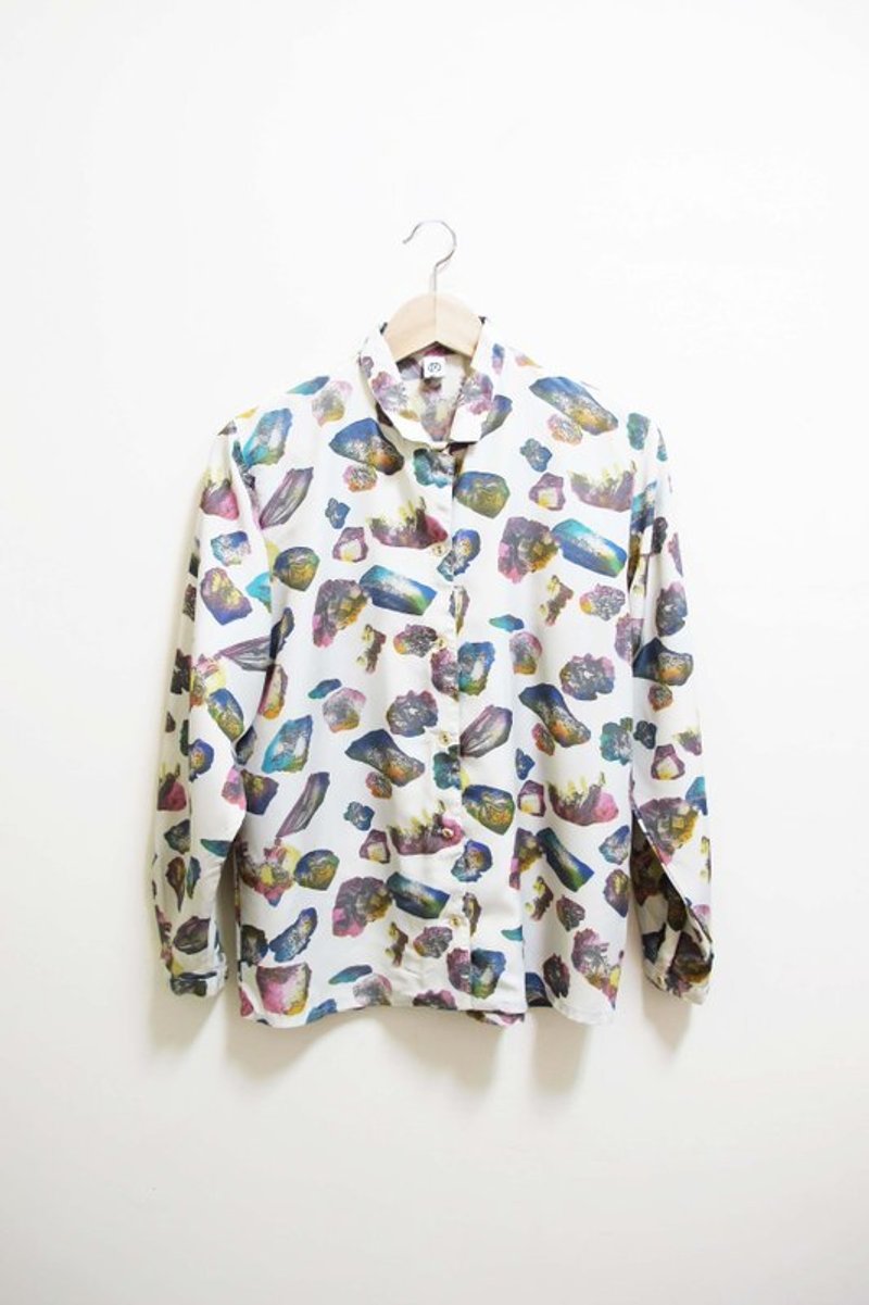 【Wahr】彩色石头长袖衬衫 - 女装衬衫 - 其他材质 多色