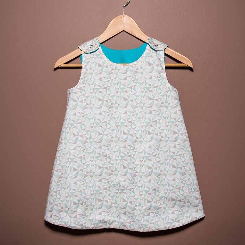爱做梦的云–双面洋装 - 童装礼服/连衣裙 - 棉．麻 蓝色