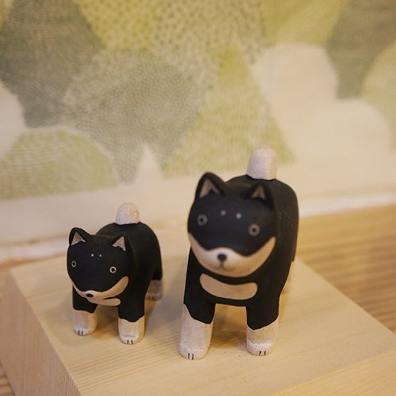 礼物:无垢纯色木作小动物_哈士奇 原木色疗愈系摆饰_亲子组合贩售 - 其他 - 木头 卡其色