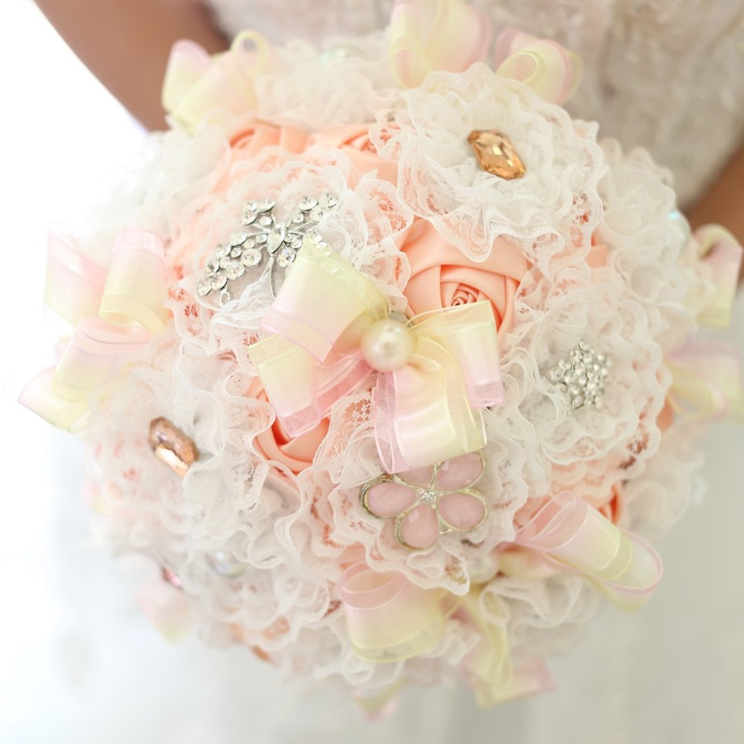 璎珞时尚*手作珠宝捧花*婚礼小物*新娘饰品*定制订作*求婚情人节精选-​~香槟蕾丝~~NO.35 - 植栽/盆栽 - 其他材质 