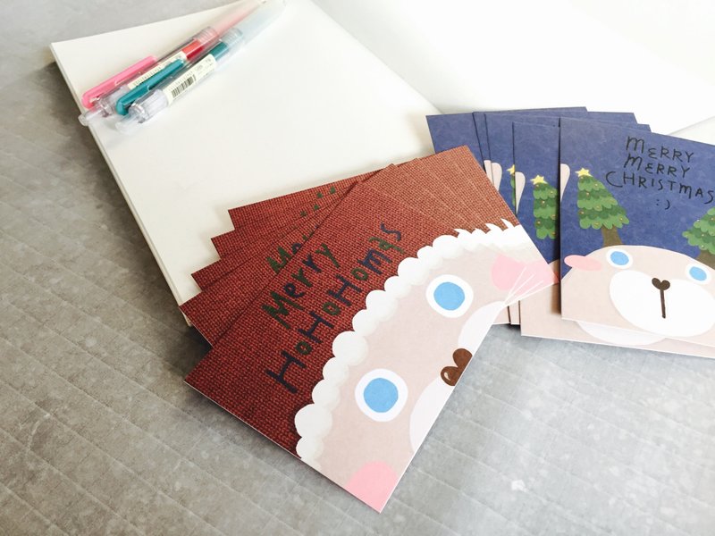 【壹伍年的圣诞提案】Possie圣诞小卡(10入) - 卡片/明信片 - 纸 红色