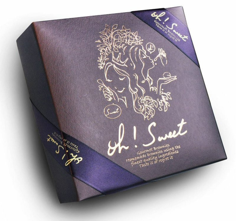 -- Oh! Sweet 精致烘焙 -- 原味比利时苦甜巧克力布朗尼 [4入装 礼盒] - 蛋糕/甜点 - 新鲜食材 