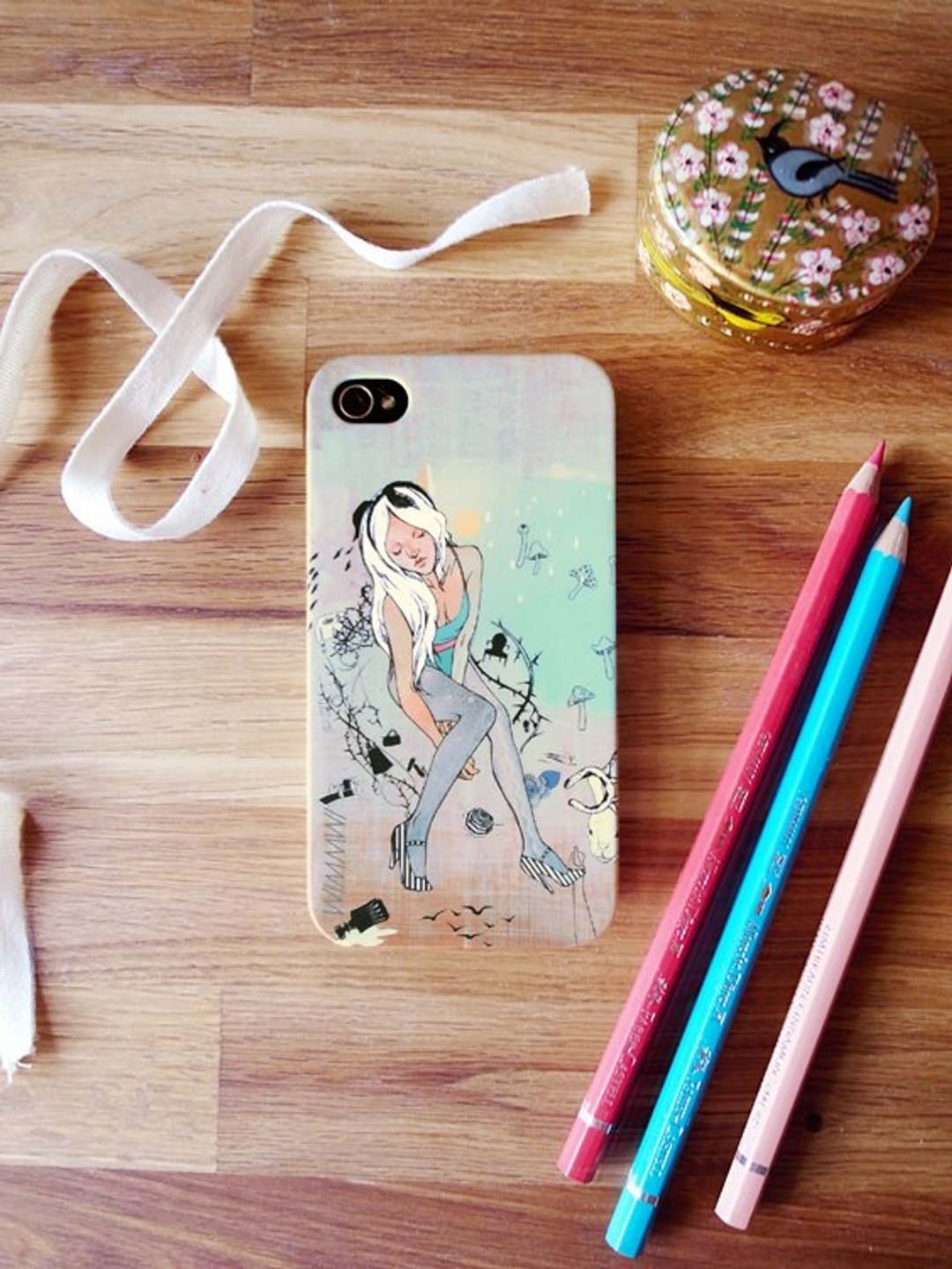 Alice♡in Wonderland  限量手机壳 iphone 4/4S - 手机壳/手机套 - 塑料 蓝色
