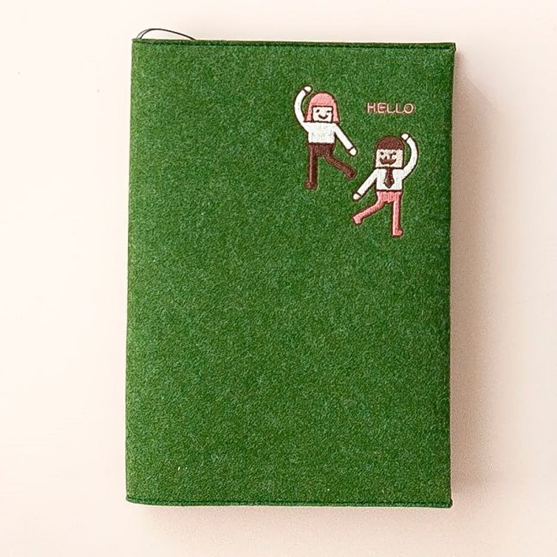 Dessin x Jstory-手帐年历-Hello毛毡电绣无时效周志-草地绿,JST31287 - 笔记本/手帐 - 纸 绿色