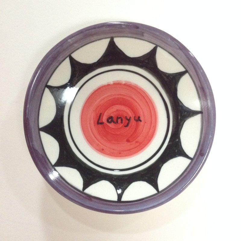 彩色船眼-兰屿手绘小碟 - 浅碟/小碟子 - 瓷 多色