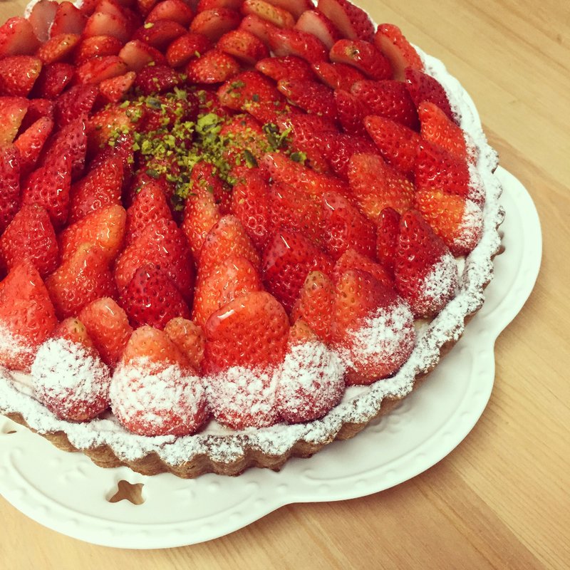 10寸开心草莓塔 - 咸派/甜派 - 新鲜食材 红色